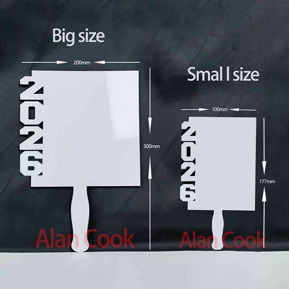 Large Graduation Double side Sublimation Blanks Fans 11.81 x7.87Inches Class of 2026 DIY Blank Paddle Fans Gifts for Graduation Celebration Party(2026)
