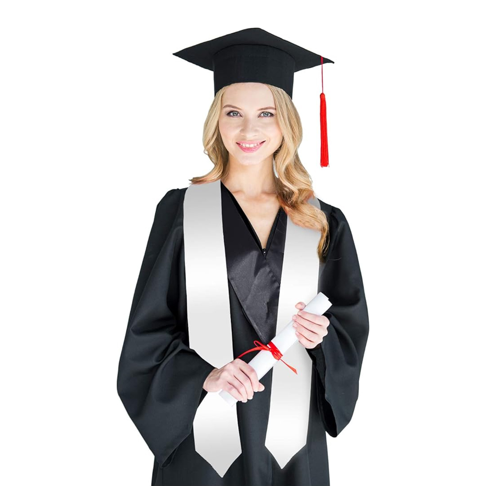 72 Inch Graduation Stole Sublimation Plain Honor Stole Blank Unisex Adult