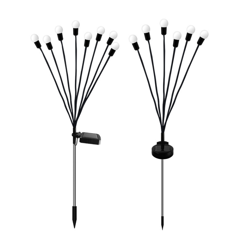 Solar-powered lawn lights, courtyard lights, LED wind-powered firefly ground lights, garden decorative festival lights, swaying lights