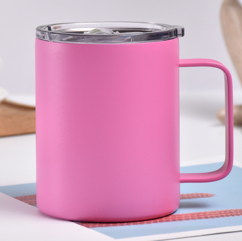 17oz Solid Stainless Steel Double Wall Mug with Handle Vacuum Portable Insulated Cup Fashionable Car Vacuum Coffee Cup