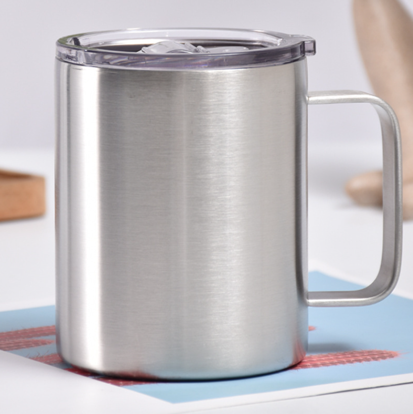 17oz Solid Stainless Steel Double Wall Mug with Handle Vacuum Portable Insulated Cup Fashionable Car Vacuum Coffee Cup