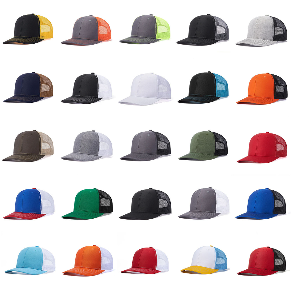 Richardson 112 Style Mesh Blank Solid Color Sunshade Hat Summer Breathable Baseball Cap Trucker Hat Suitable for embroidery