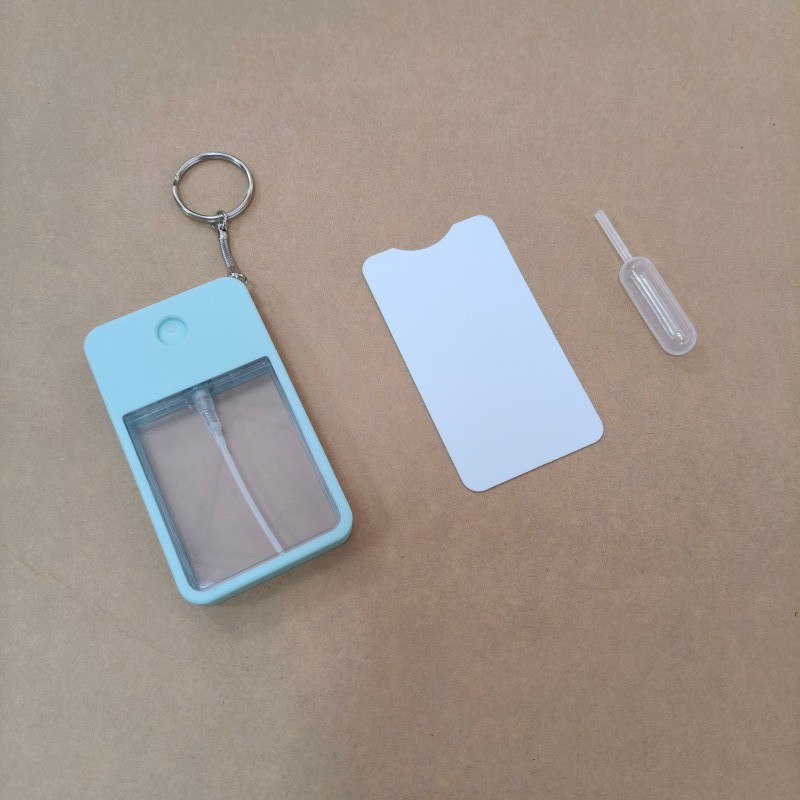 30ml/1oz Sublimation perfume hand spray bottle hand sanitizer with sublimation aluminum sheet double-sided printing, reusable sublimation perfume box, press-type perfume dispenser