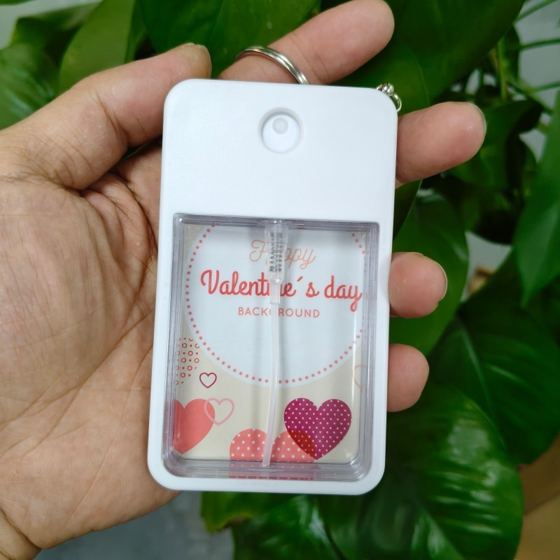 30ml/1oz Sublimation perfume hand spray bottle hand sanitizer with sublimation aluminum sheet double-sided printing, reusable sublimation perfume box, press-type perfume dispenser