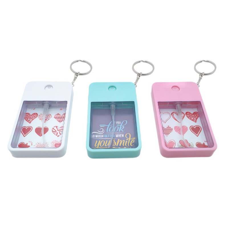 30ml/1oz Sublimation perfume hand spray bottle hand sanitizer with sublimation aluminum sheet double-sided printing, reusable sublimation perfume box, press-type perfume dispenser