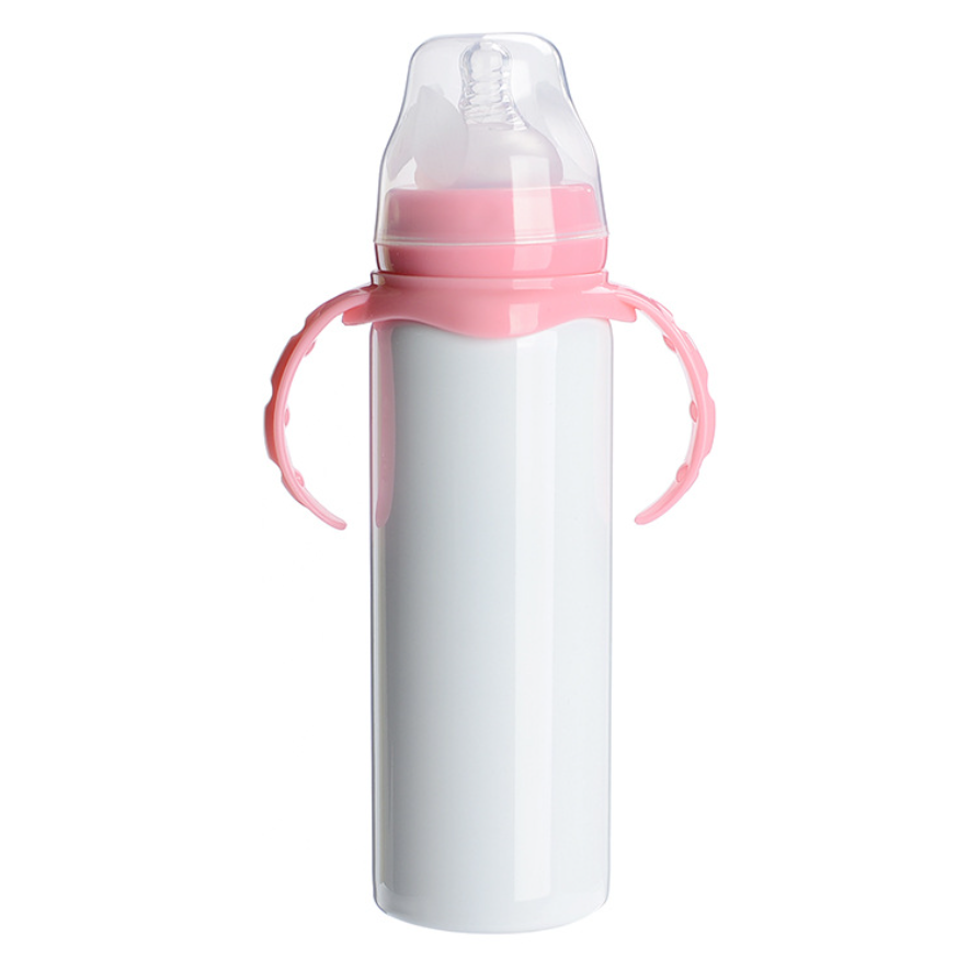 Sublimation  8oz Blank Sippy Cups with Handle, Non-Toxic Stainless Steel Double-Wall Vacuum Insulated Cups, Spill Proof & Dishwasher Safe for Toddlers