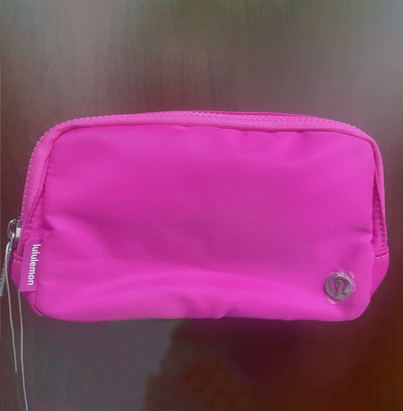 Hot Sale Lulu Lemon Belt Bag, Mixed Color, Two-Way Zipper Nylon Everywhere Fanny Pack for Women