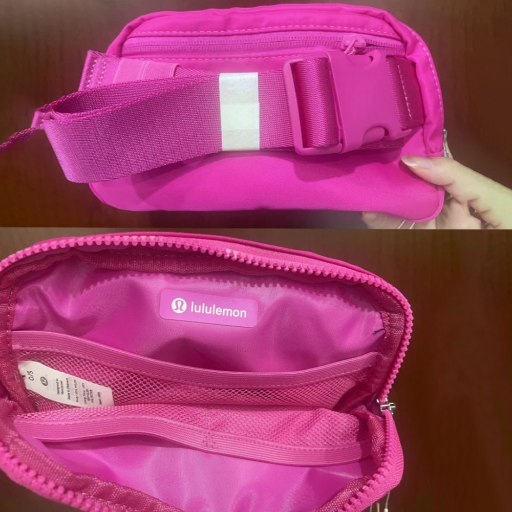 Hot Sale Lulu Lemon Belt Bag, Mixed Color, Two-Way Zipper Nylon Everywhere Fanny Pack for Women