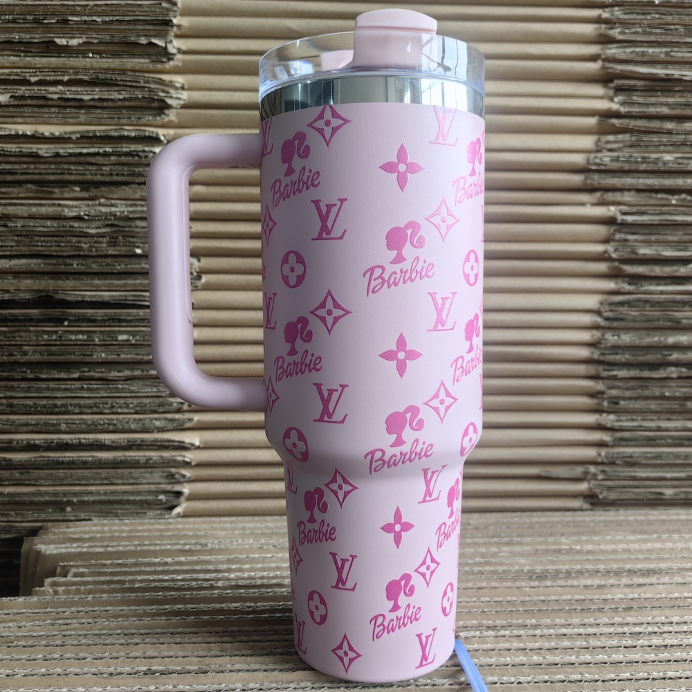 Quencher H2.0 Tumbler with Handle and Straw 40 oz | Cup Holder Compatible for Travel | Insulated Stainless Steel Cup | BPA-Free | Lilac