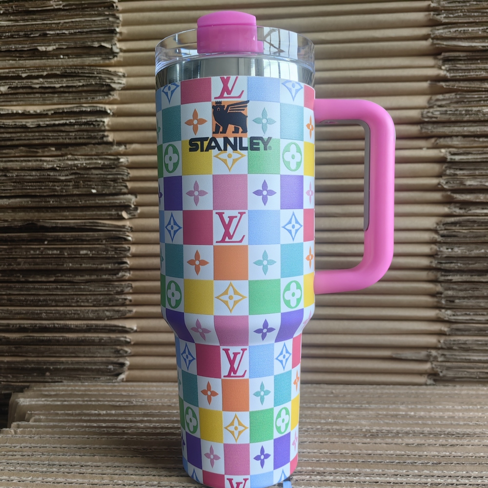 Quencher H2.0 Tumbler with Handle and Straw 40 oz | Cup Holder Compatible for Travel | Insulated Stainless Steel Cup | BPA-Free | Lilac