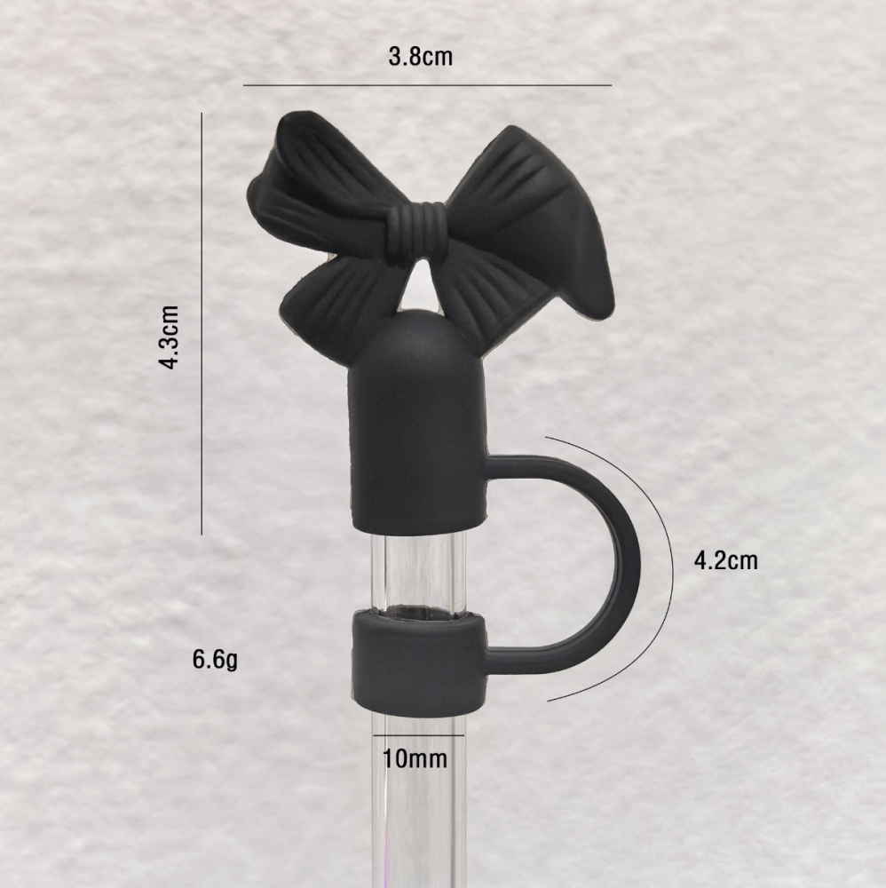 10mm Bow Straw Toppers, Cute Straws Covers for Stanley 30&40 Oz Tumbler with Handle, 10mm Dust-Proof Drinking Straw Dispensers Straw Topper Cap for Girls Kids