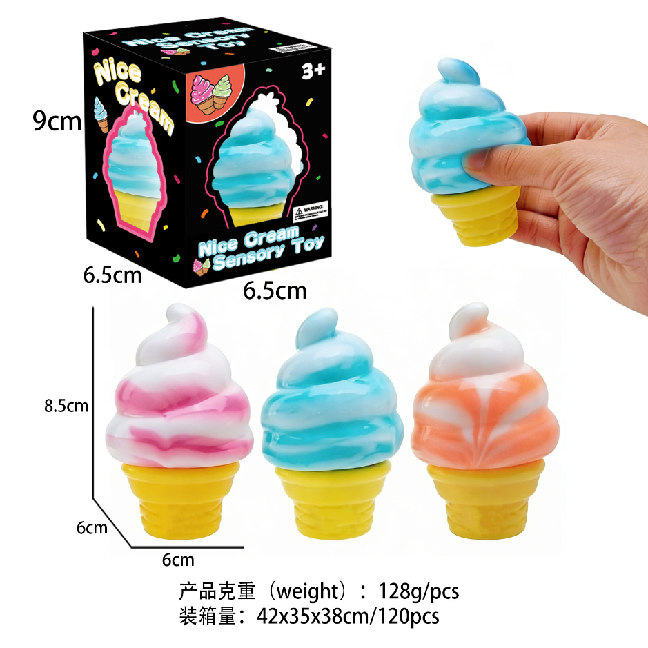 Squishy toy Stress for Adults, Squishy Ice Cream Toys for Kids, Fidget Sensory Toy, Stretchy Stress Ball Squish Toys for ADHD