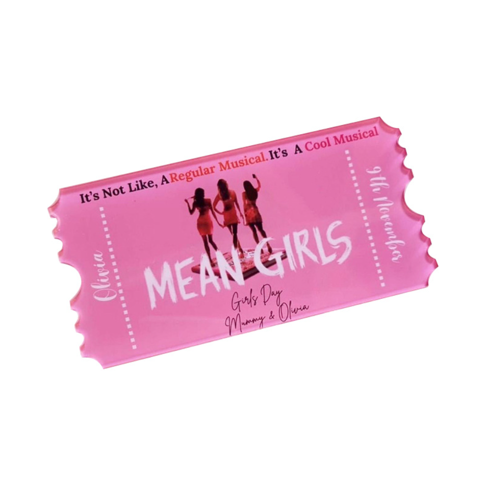 Blank acrylic Sublimation blank tickets, Sublimation concert tickets,  concert tickets, wedding beverage tickets single-sided DIY tickets