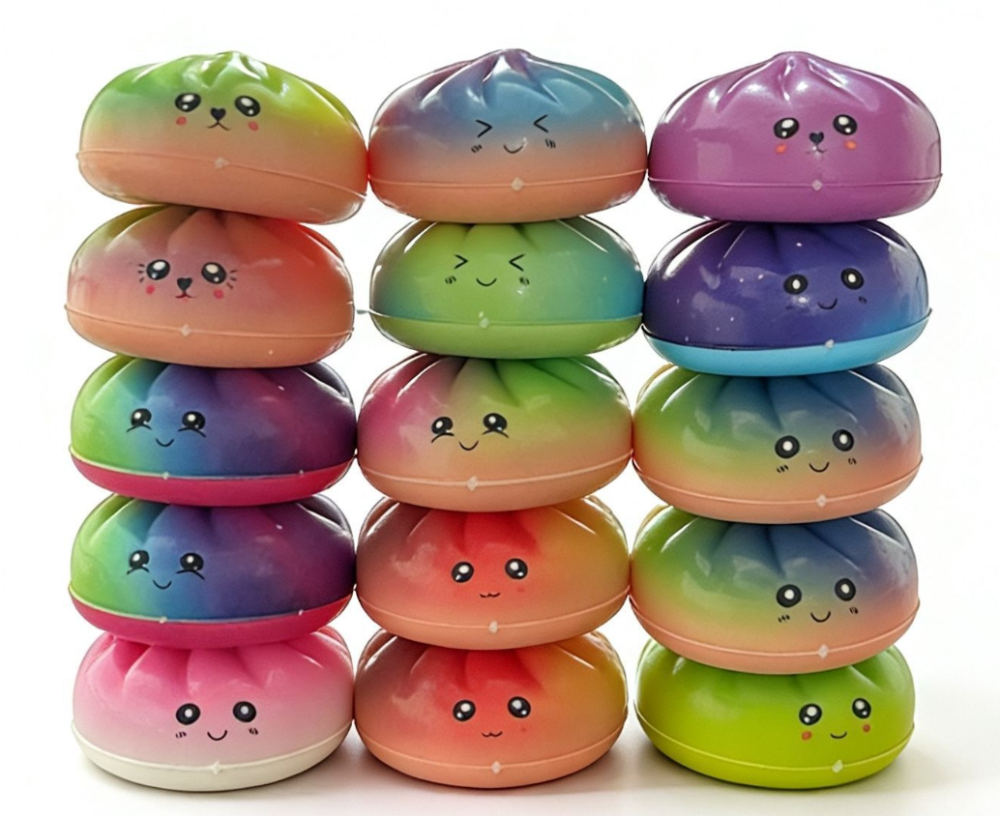 Squishy dumpling Squishy dumpling Toys gradient color with clear bag
