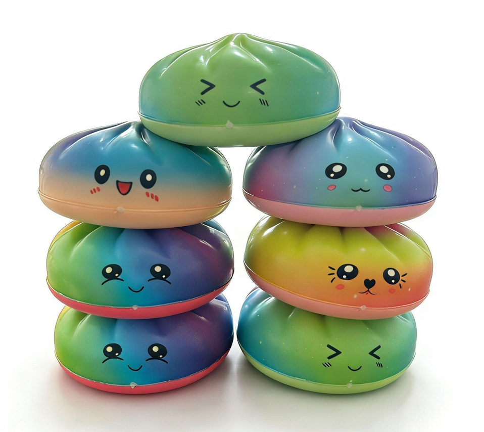 Squishy dumpling Squishy dumpling Toys gradient color with clear bag