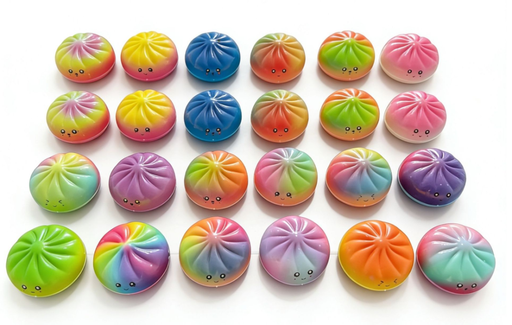 Squishy dumpling Squishy dumpling Toys gradient color with clear bag