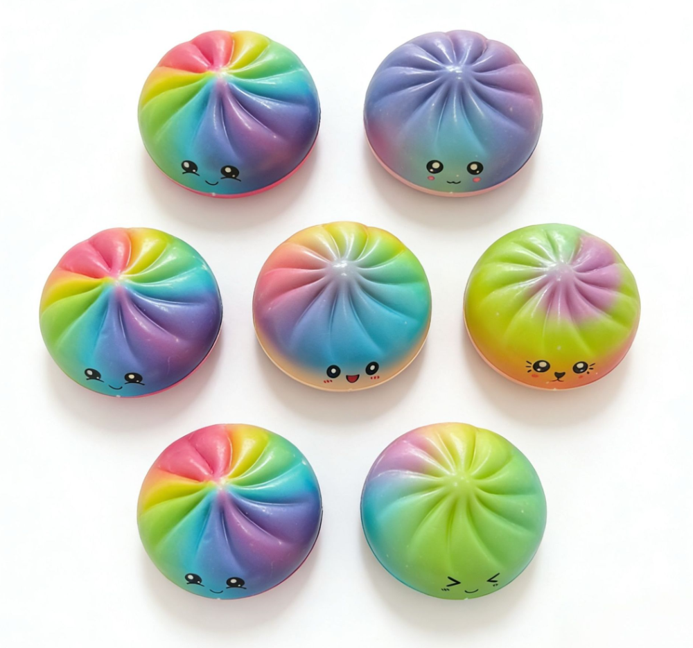 Squishy dumpling Squishy dumpling Toys gradient color with clear bag