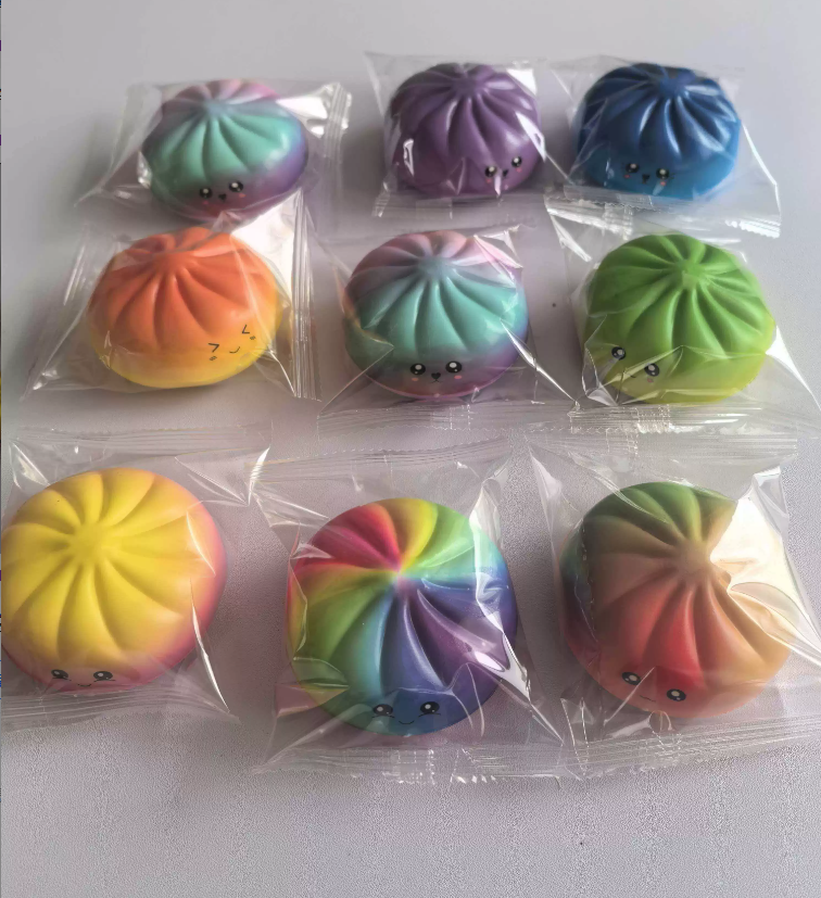 Squishy dumpling Squishy dumpling Toys gradient color with clear bag
