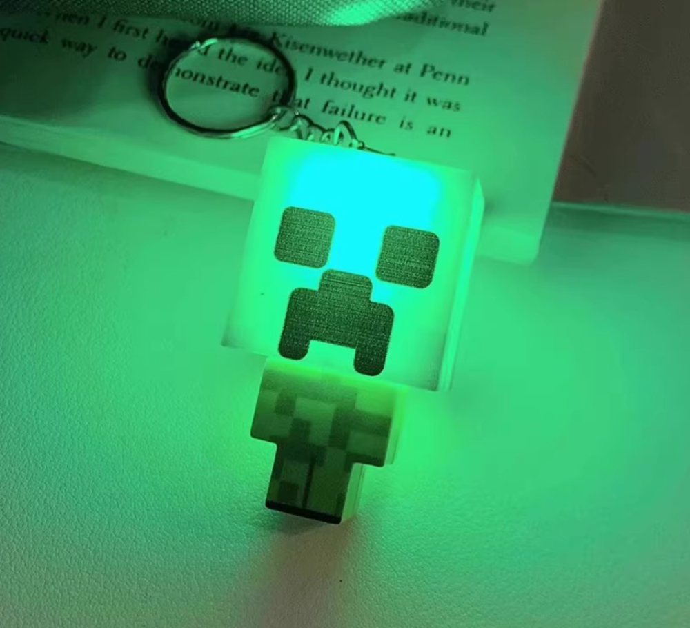 Minecraft Glowing doll night light Keyrings and Accessories Set – Creeper, Enderman, Steve, Alex, & Skeleton Archer – Set of 5 Keychains – Collectible Gaming Gifts