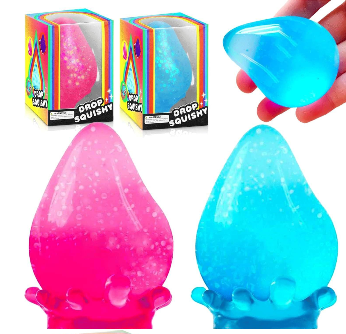 Squishy  Raindrop Candy Toys for Adults, Squishy Raindrop Candy Toys for Kids, Fidget Sensory Toy, Stretchy Stress Ball Squish Toys for ADHD