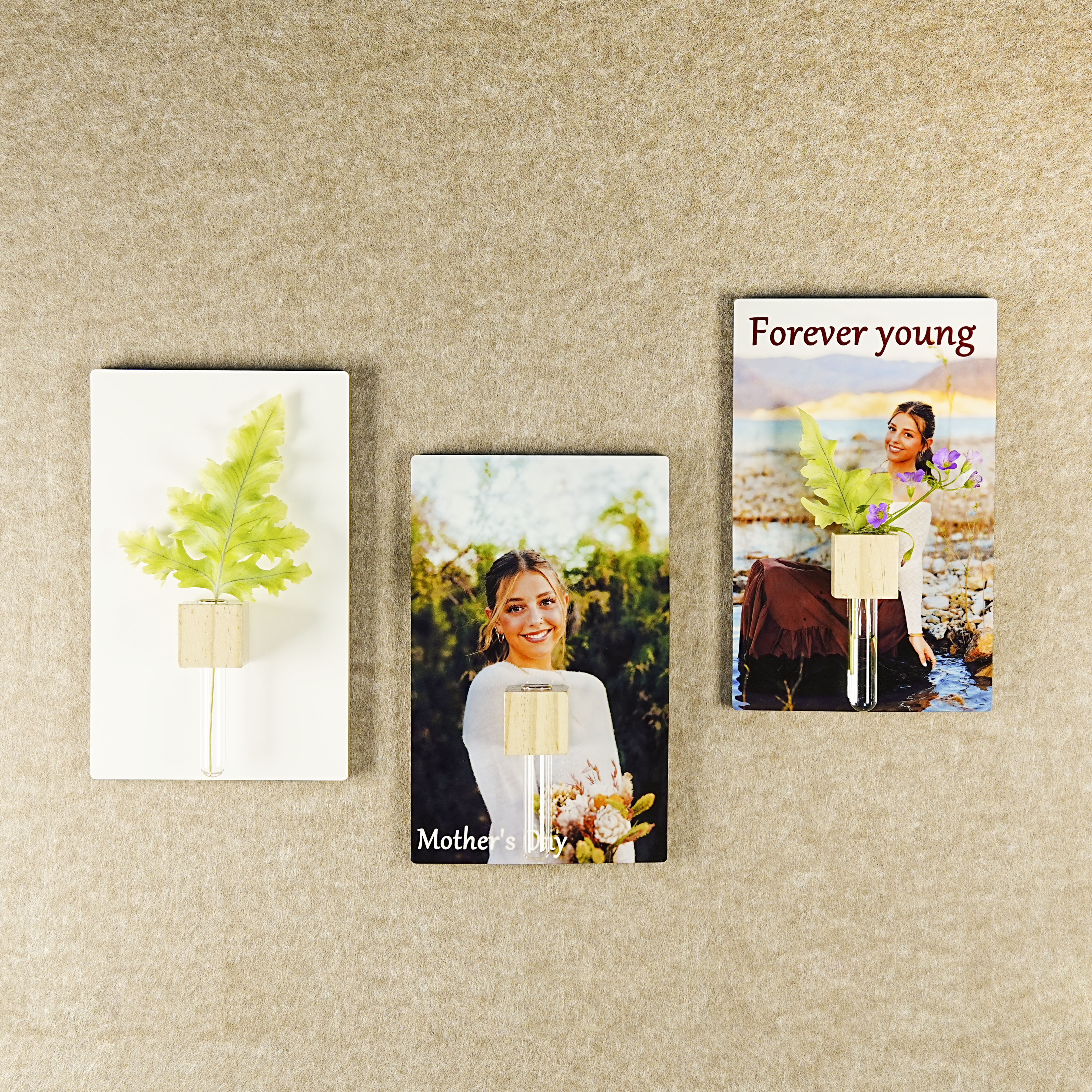 Premium MDF Sublimation Vase Photo Panel – Vibrant Print & Real Flower Holder