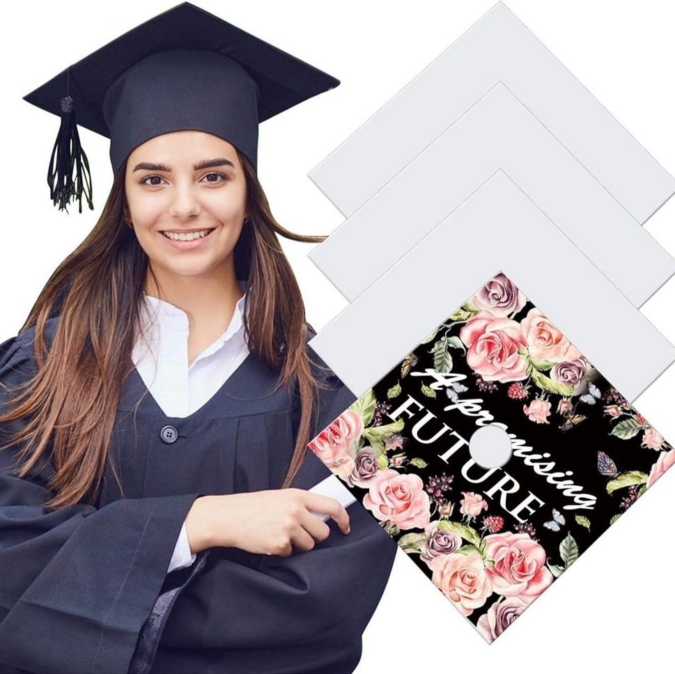 Sublimation Blanks for Graduation Cap Grad Decorations Premium Metal Lightweight Grad Cap Blanks Graduation 2026 Gifts Accessories