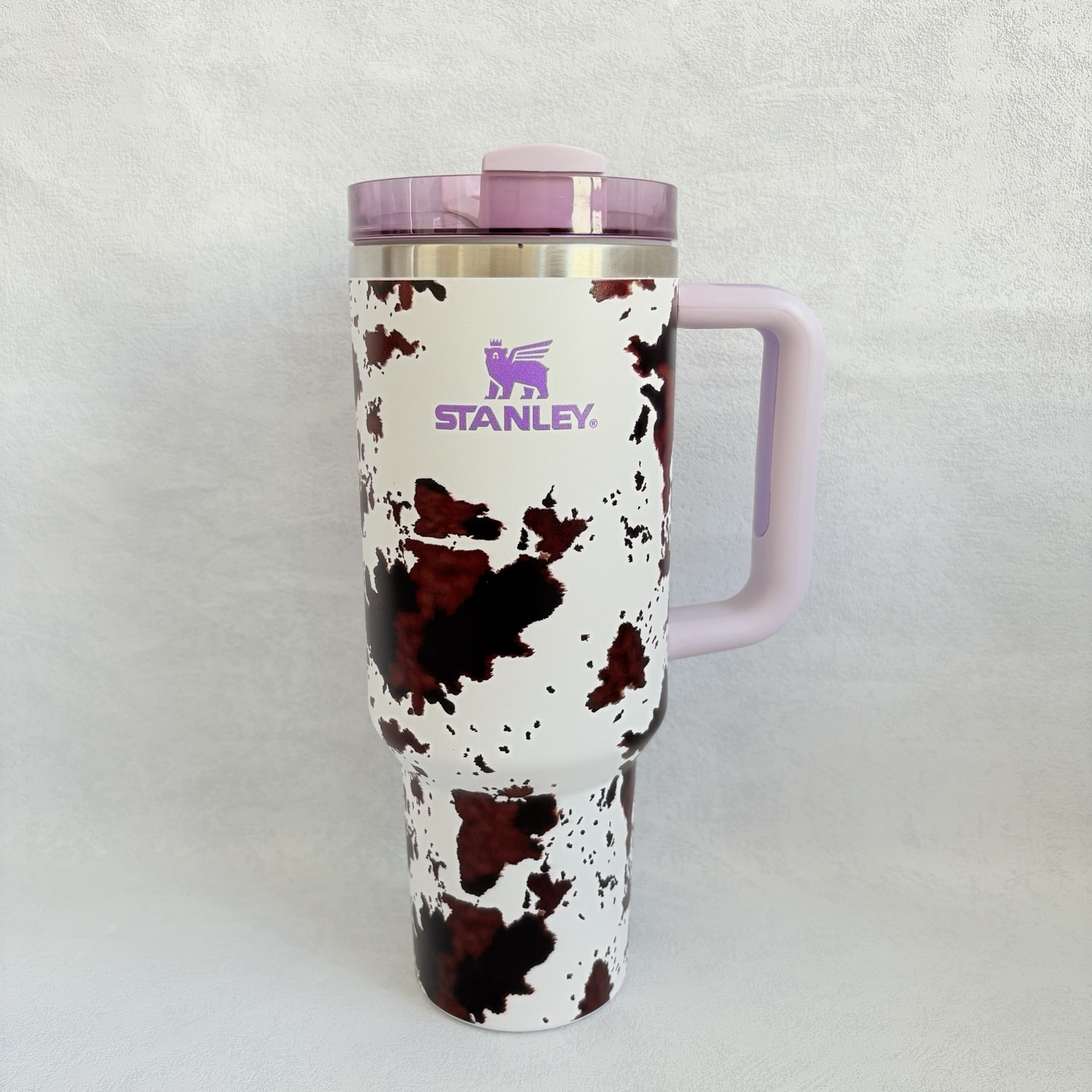 Quencher H2.0 Tumbler with Handle and Straw 40 oz | Cup Holder Compatible for Travel | Insulated Stainless Steel Cup | BPA-Free | Lilac