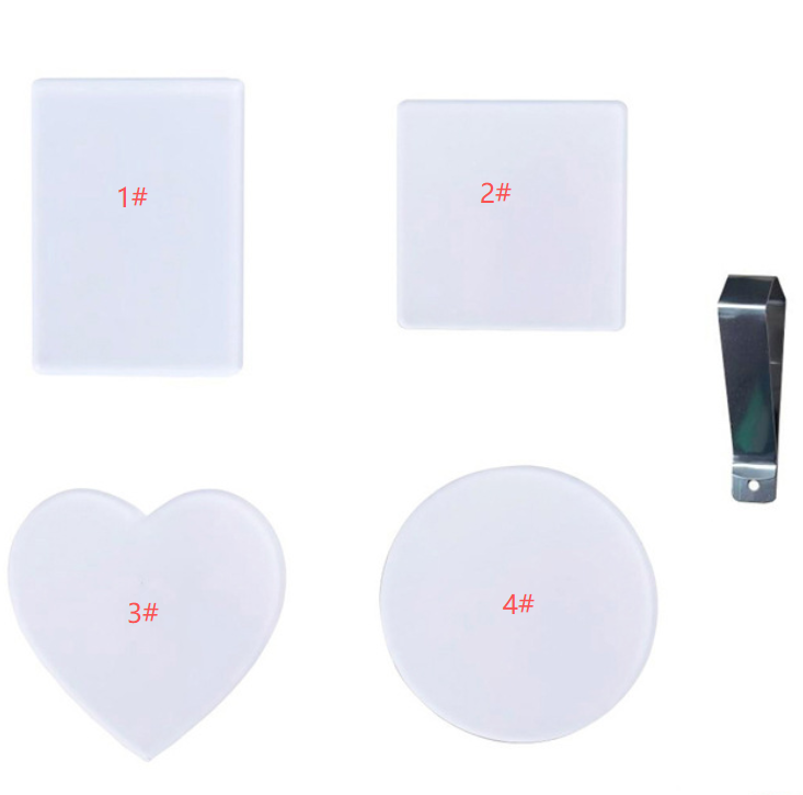 25pack Car Visor Photo Clip for Sublimation Blanks, Acrylic Sublimation Car Picture Photo Frame Blank with Clips for Easy Display, Suitable for Adding Family or Personal Photos