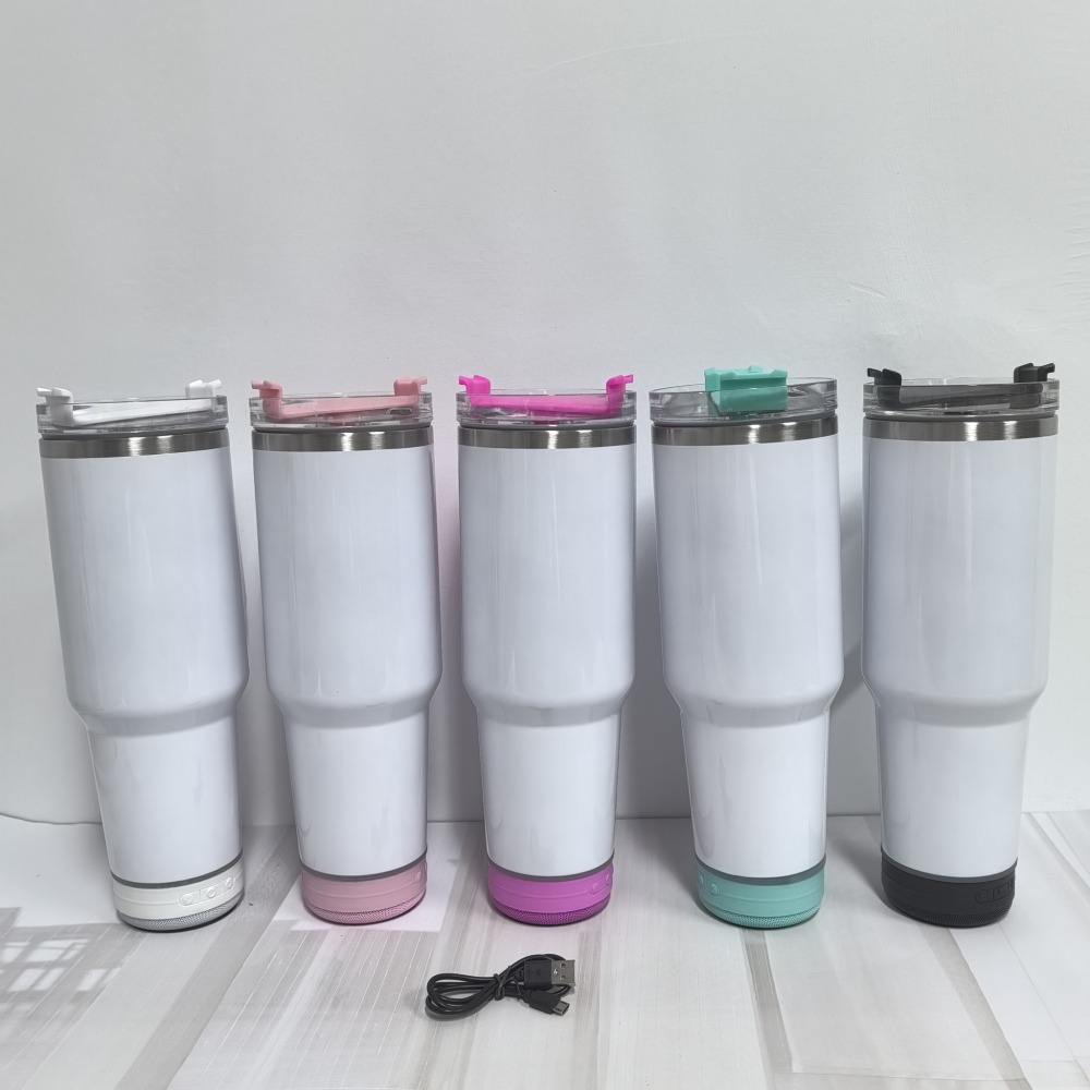 40oz sublimation Personalized Beach Bluetooth Tumbler Speaker