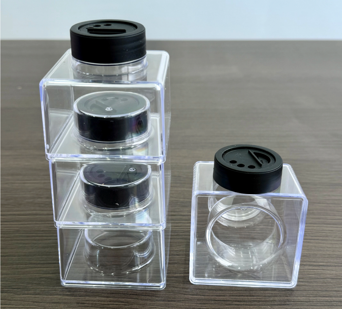 2 oz Wide-Mouth Clear Jars for Glitter, Beads, Nail Art & Crafts