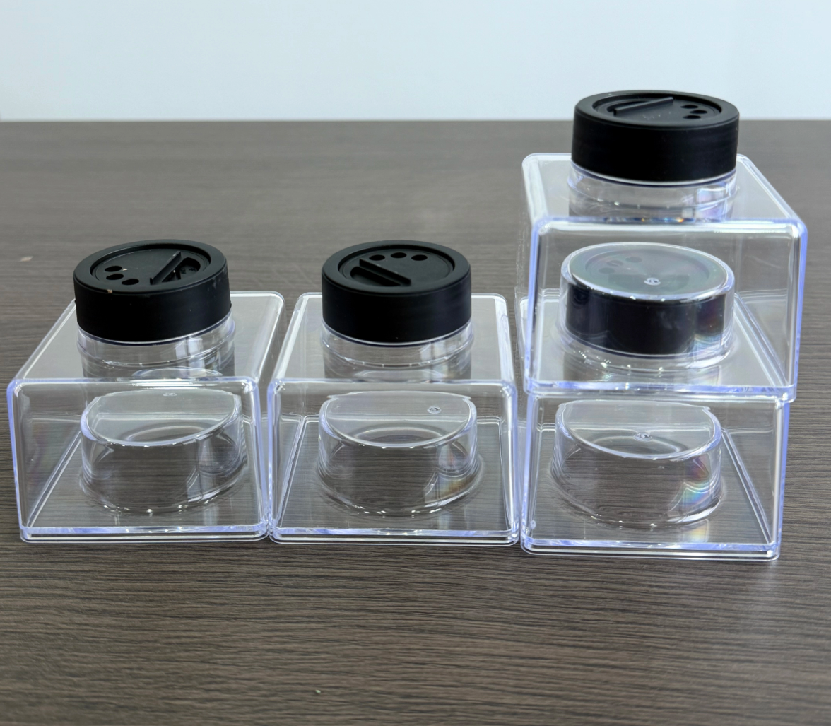 2 oz Wide-Mouth Clear Jars for Glitter, Beads, Nail Art & Crafts