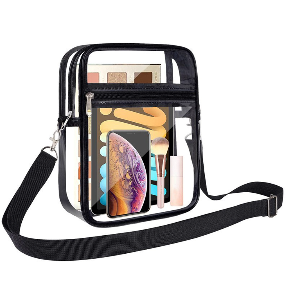 Stadium-Approved Clear Crossbody Bag – Transparent Messenger Purse for Concerts & Events