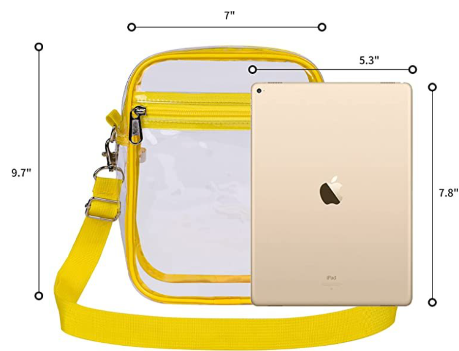 Stadium-Approved Clear Crossbody Bag – Transparent Messenger Purse for Concerts & Events