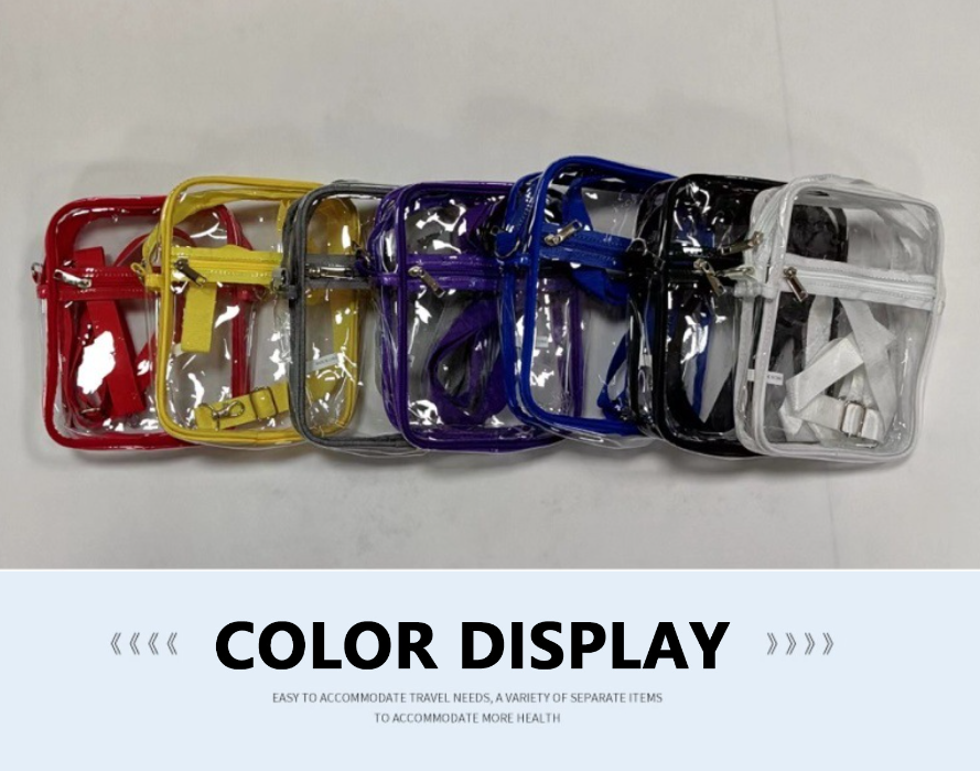 Stadium-Approved Clear Crossbody Bag – Transparent Messenger Purse for Concerts & Events