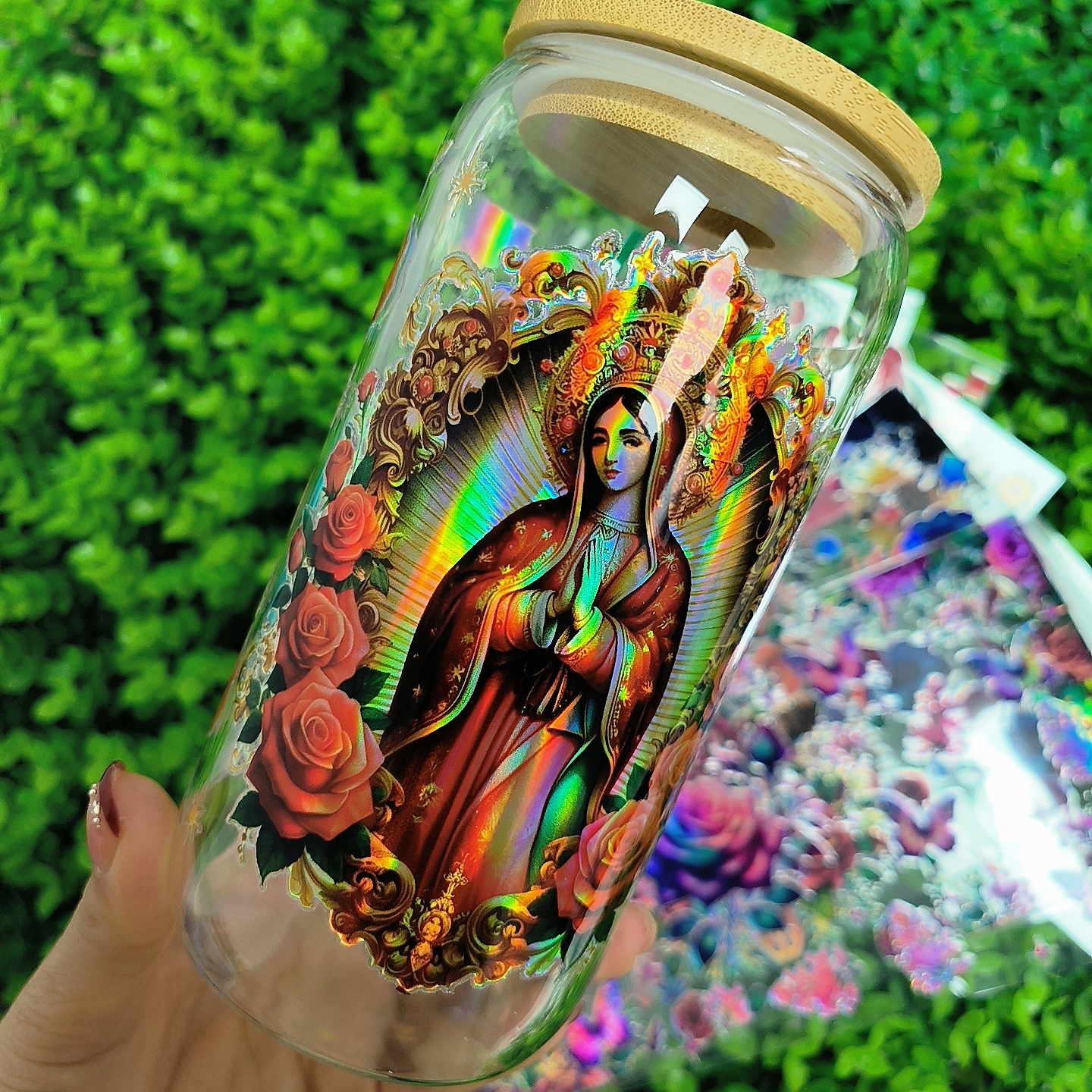 UV DTF Cup Wraps – Waterproof Tumbler Decals for 16oz Glass Cups | DIY Peel & Stick Vinyl Stickers