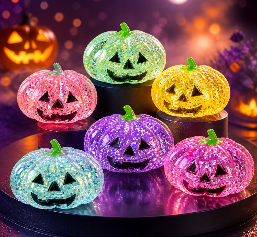 Halloween Stress Balls Squishy Toys for Adults Kids – Slow Rise Sugar Ball Sensory Fidget, Love Shape Squeeze Toy for Anxiety Relief & Hand Exercise
