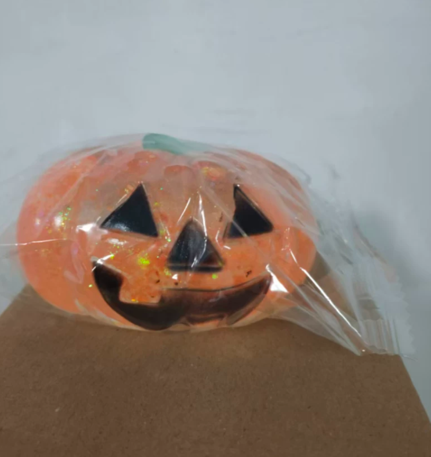 Halloween Stress Balls Squishy Toys for Adults Kids – Slow Rise Sugar Ball Sensory Fidget, Love Shape Squeeze Toy for Anxiety Relief & Hand Exercise