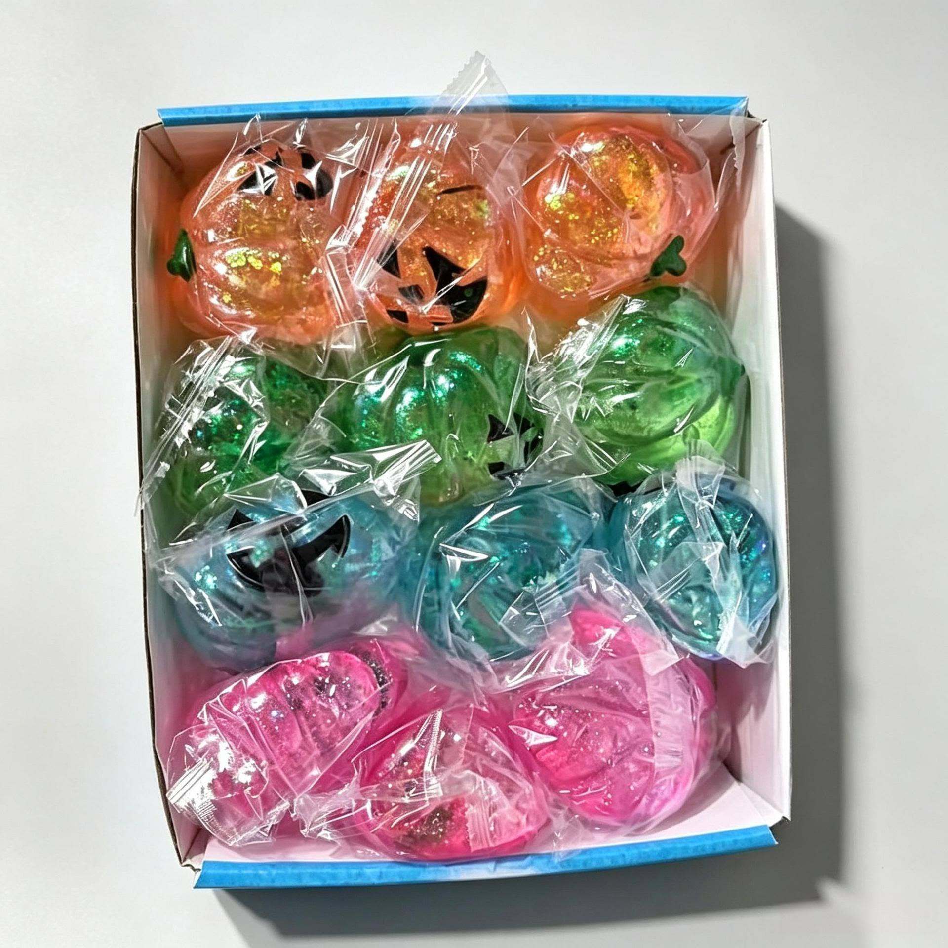 Halloween Stress Balls Squishy Toys for Adults Kids – Slow Rise Sugar Ball Sensory Fidget, Love Shape Squeeze Toy for Anxiety Relief & Hand Exercise