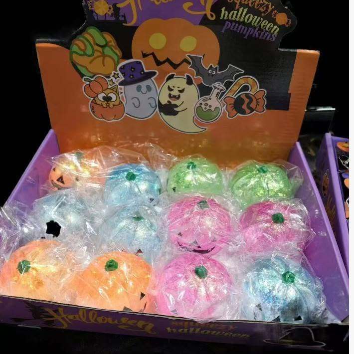 Halloween Stress Balls Squishy Toys for Adults Kids – Slow Rise Sugar Ball Sensory Fidget, Love Shape Squeeze Toy for Anxiety Relief & Hand Exercise