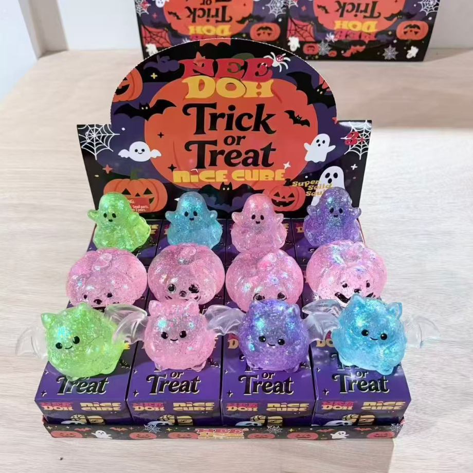 Halloween Stress Balls Squishy Toys for Adults Kids – Slow Rise Sugar Ball Sensory Fidget, Love Shape Squeeze Toy for Anxiety Relief & Hand Exercise