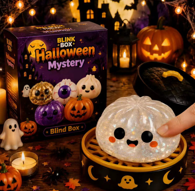 Halloween Stress Squishy Toys for Adults Kids – Slow Rise Sugar Ball Sensory Fidget, Love Shape Squeeze Toy for Anxiety Relief & Hand Exercise