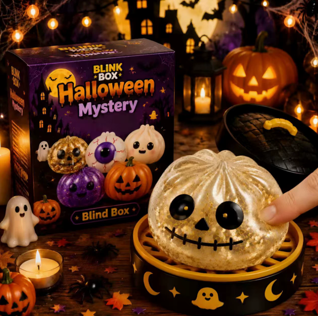 Halloween Stress Squishy Toys for Adults Kids – Slow Rise Sugar Ball Sensory Fidget, Love Shape Squeeze Toy for Anxiety Relief & Hand Exercise