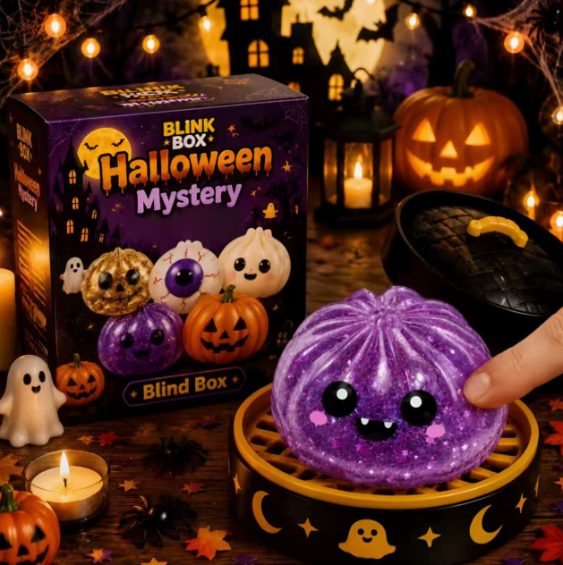 Halloween Stress Squishy Toys for Adults Kids – Slow Rise Sugar Ball Sensory Fidget, Love Shape Squeeze Toy for Anxiety Relief & Hand Exercise