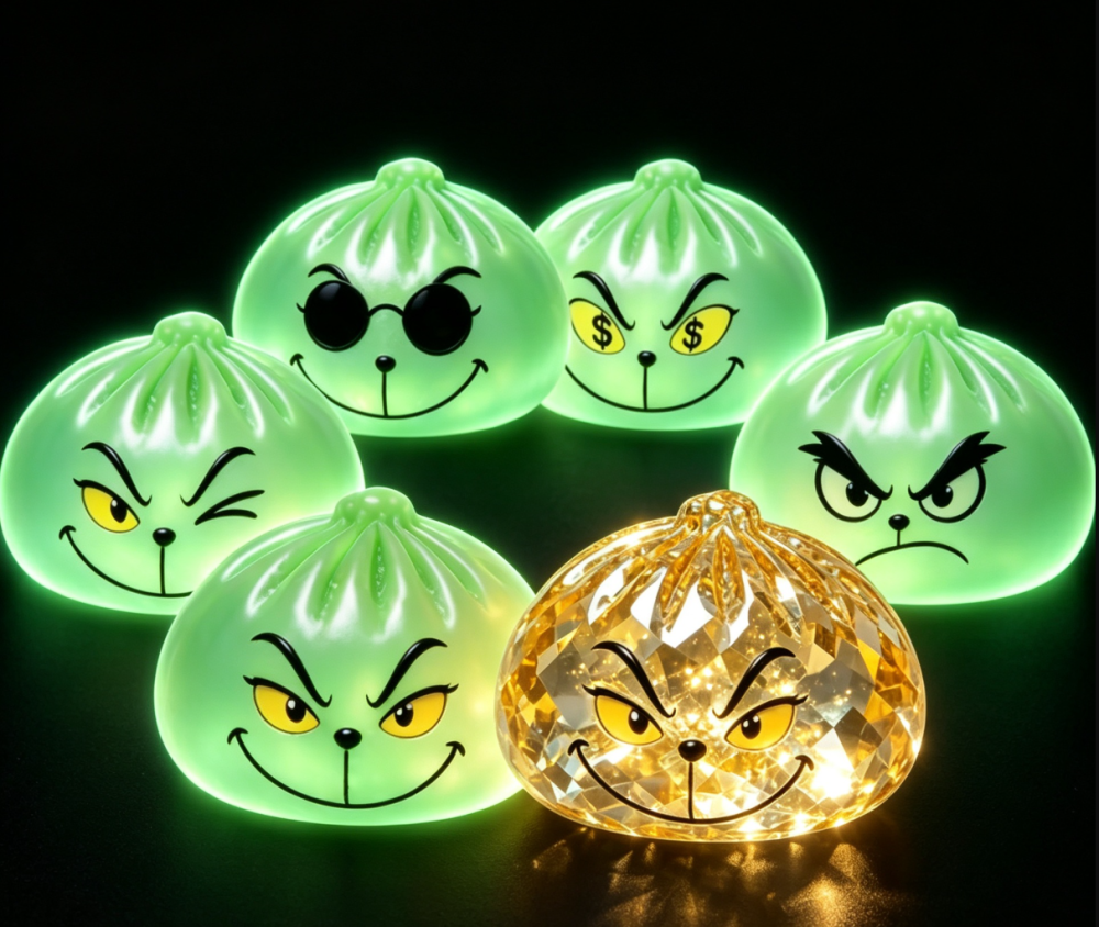 Grinch Squish Dumpling - Christmas Stress Ball & Fidget Toy