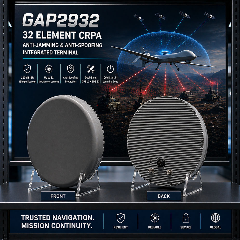 GAP2932 32-Element CRPA GPS Anti-Jamming & Anti-Spoofing Unit