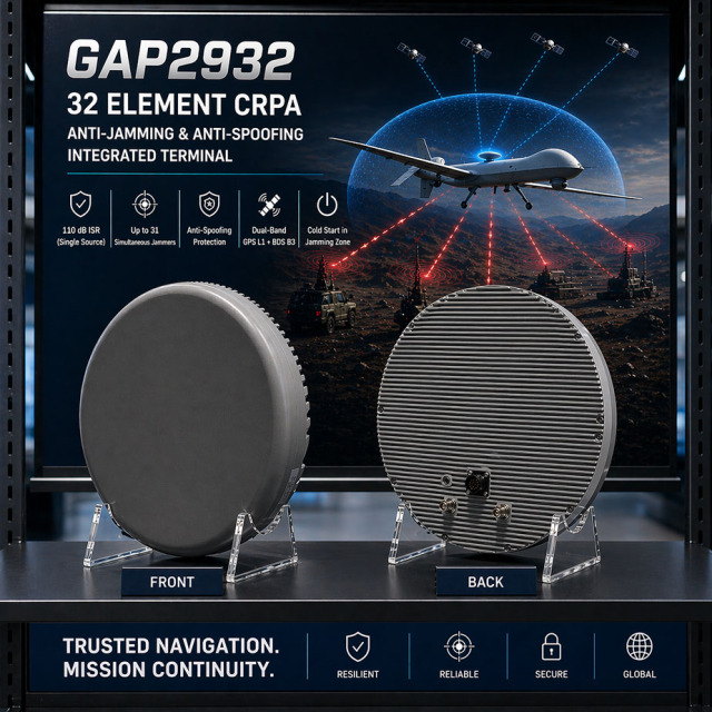 GAP2932 32-Element CRPA GPS Anti-Jamming & Anti-Spoofing Unit