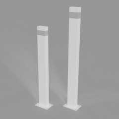 Square Solar Safety Bollard