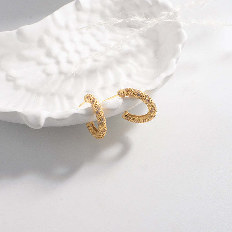 Golden Halo Stud Earrings