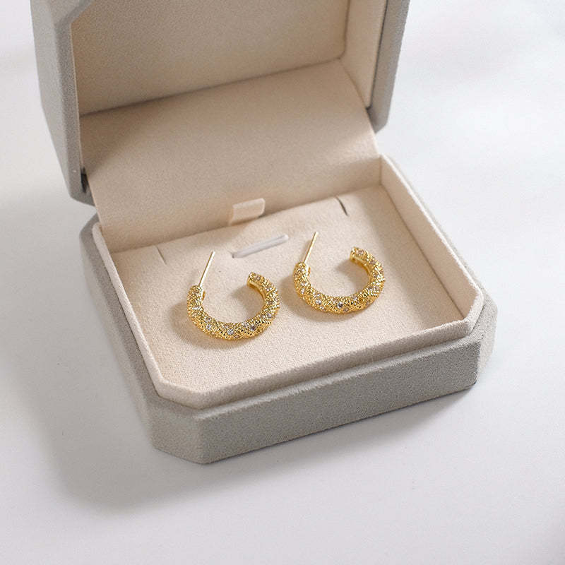 Golden Halo Stud Earrings