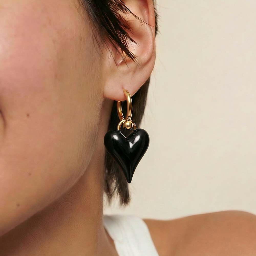 Vivid Heart Drop Earrings